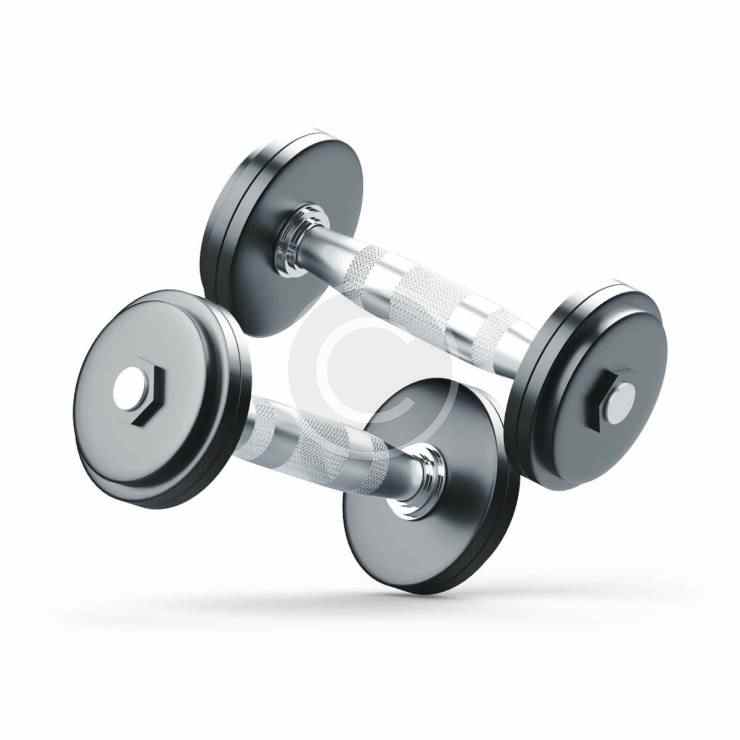 Metallic dumbbells